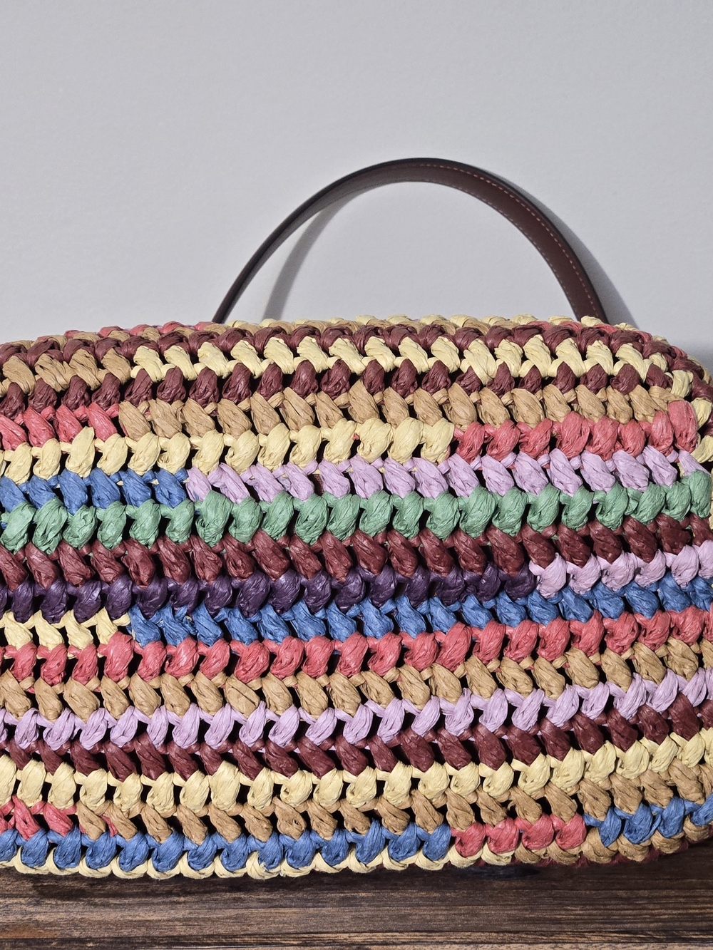 Coach Kisslock Straw Bag 27 - Picture 7 of 10